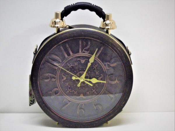 Large Round Working Clock Bag With Carry Handle And Strap