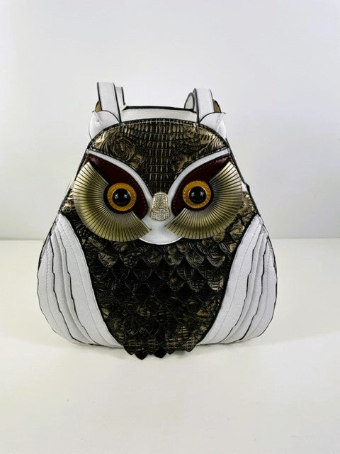 Multicoloured Owl Printed fabric handbags with coin purse and detachab –  Aarika Decor