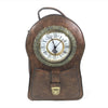 Working Clock Handbag/Backpack or Crossover Bag with External and Internal Zipped Pocket
