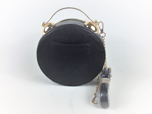 Working Round Vintage Clock Handbag with Long strap