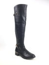 Long black Boot Half length side zip with Elasticated Upper