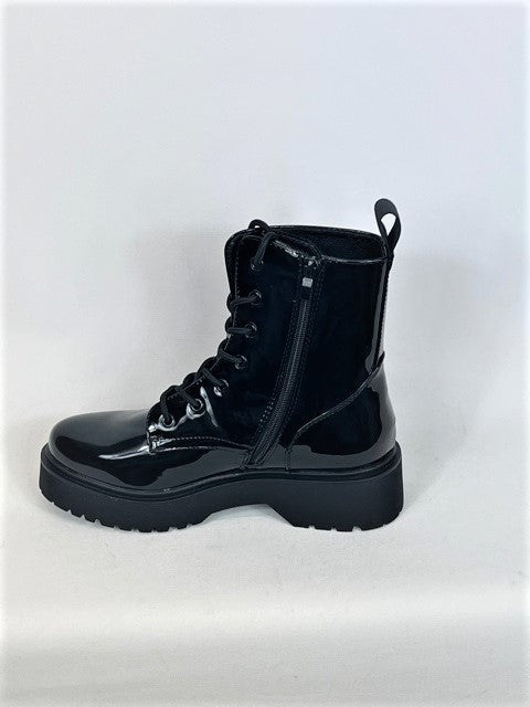 Black Patent Ankle Boote